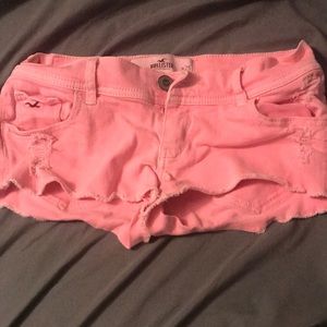 Pink hollister shorts